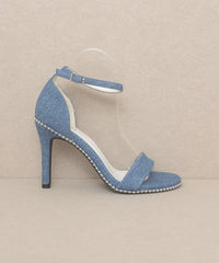 OASIS SOCIETY Dublin - Metal Stud Open Toe Heels - Happily Ever Atchison Shop Co.