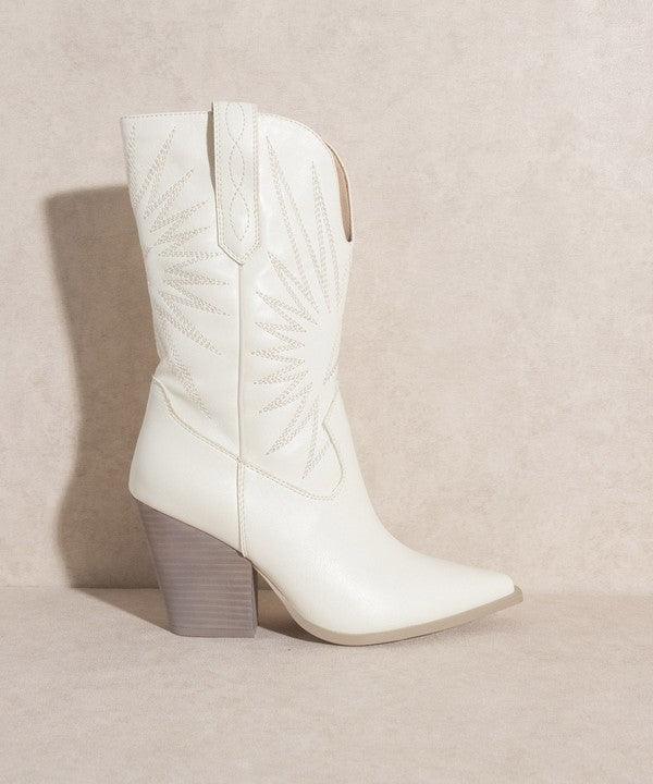 OASIS SOCIETY Emersyn - Starburst Embroidery Boots - Happily Ever Atchison Shop Co.