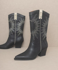 OASIS SOCIETY Halle - Paneled Cowboy Boots - Happily Ever Atchison Shop Co.