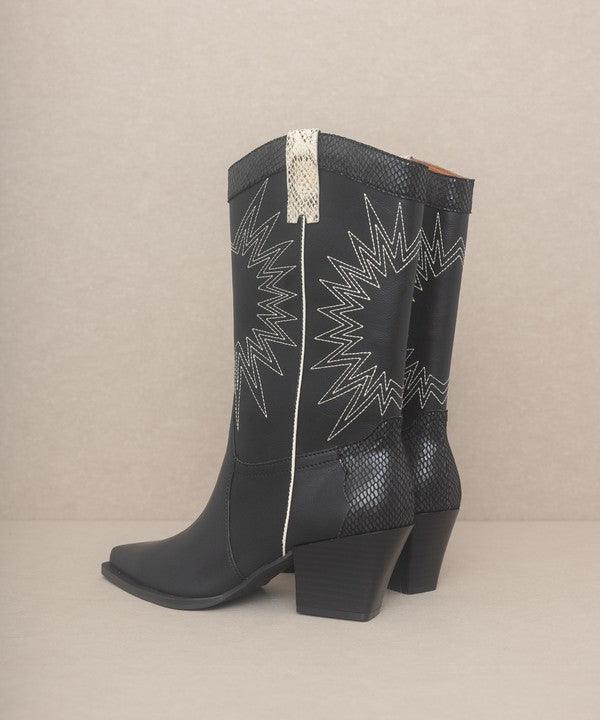 OASIS SOCIETY Halle - Paneled Cowboy Boots - Happily Ever Atchison Shop Co.