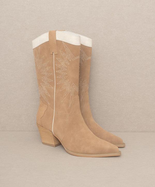 OASIS SOCIETY Halle - Paneled Cowboy Boots - Happily Ever Atchison Shop Co.