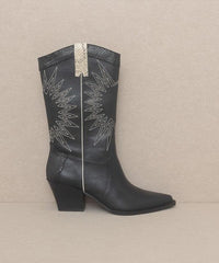 OASIS SOCIETY Halle - Paneled Cowboy Boots - Happily Ever Atchison Shop Co.