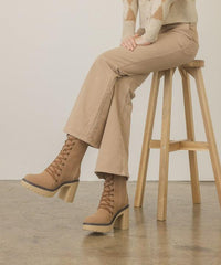 OASIS SOCIETY Jenna - Platform Military Boots - Happily Ever Atchison Shop Co.