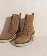 OASIS SOCIETY Jenna - Platform Military Boots - Happily Ever Atchison Shop Co.