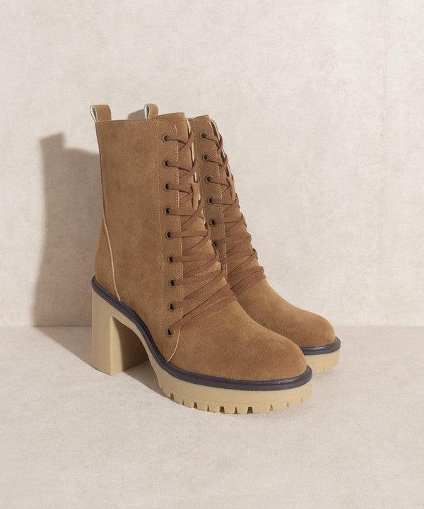 OASIS SOCIETY Jenna - Platform Military Boots - Happily Ever Atchison Shop Co.