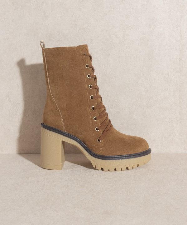 OASIS SOCIETY Jenna - Platform Military Boots - Happily Ever Atchison Shop Co.
