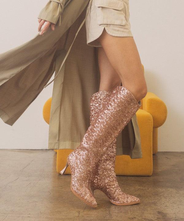 OASIS SOCIETY Jewel - Knee High Sequin Boots - Happily Ever Atchison Shop Co.