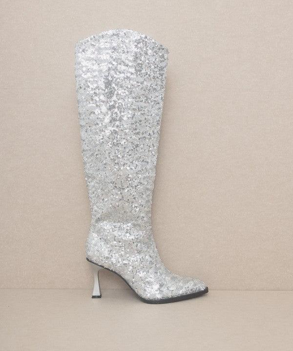 OASIS SOCIETY Jewel - Knee High Sequin Boots - Happily Ever Atchison Shop Co.