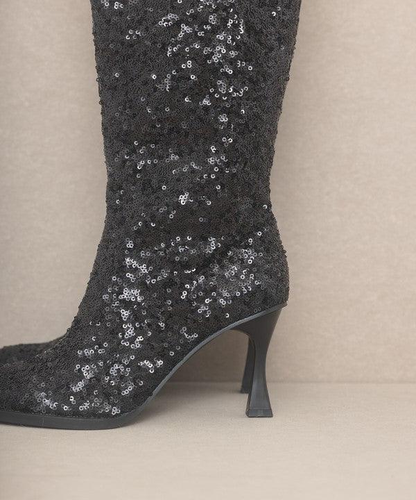 OASIS SOCIETY Jewel - Knee High Sequin Boots - Happily Ever Atchison Shop Co.