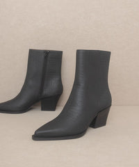 OASIS SOCIETY Miley - Alligator Print Booties - Happily Ever Atchison Shop Co.