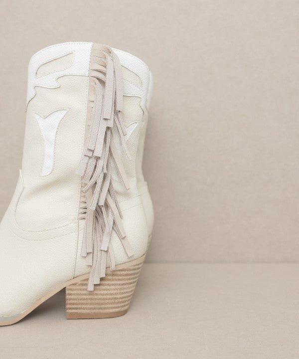 Oasis Society Millie - Fringe Framed Bootie - Happily Ever Atchison Shop Co.