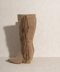 OASIS SOCIETY OUT WEST - Knee - High Fringe Boots - Happily Ever Atchison Shop Co.