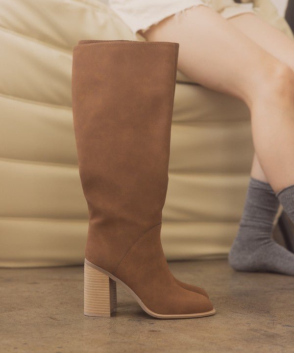 OASIS SOCIETY Shiloh - Knee High Block Heel Boots - Happily Ever Atchison Shop Co.