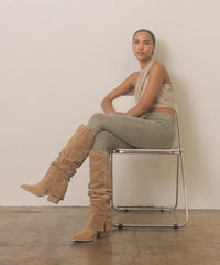 OASIS SOCIETY Thea - Fold Over Slit Jean Boots - Happily Ever Atchison Shop Co.