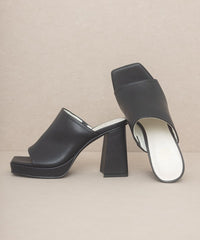 OASIS SOCIETY Vivienne - Slip On Platform Heels - Happily Ever Atchison Shop Co.