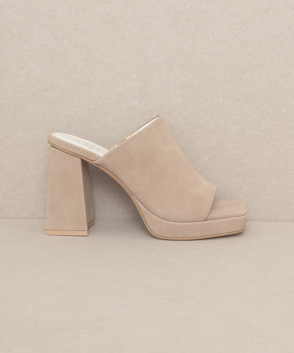 OASIS SOCIETY Vivienne - Slip On Platform Heels - Happily Ever Atchison Shop Co.