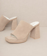 OASIS SOCIETY Vivienne - Slip On Platform Heels - Happily Ever Atchison Shop Co.