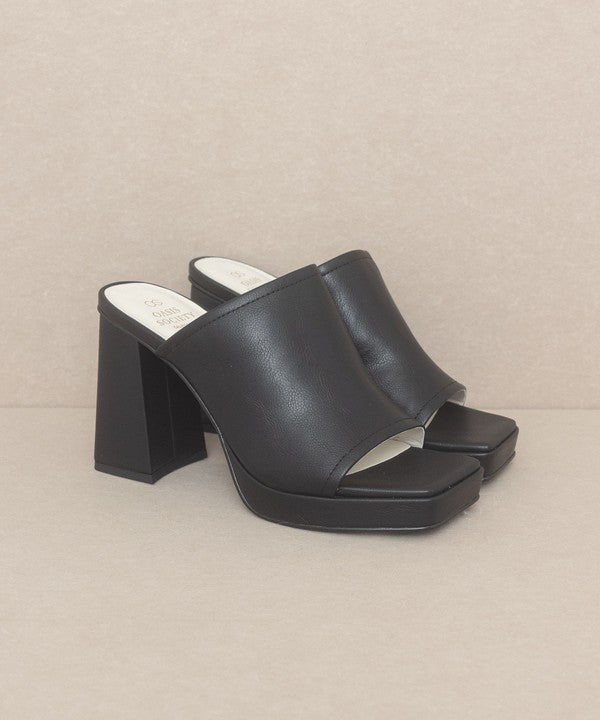 OASIS SOCIETY Vivienne - Slip On Platform Heels - Happily Ever Atchison Shop Co.