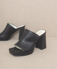 OASIS SOCIETY Vivienne - Slip On Platform Heels - Happily Ever Atchison Shop Co.