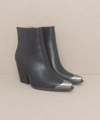 OASIS SOCIETY Zion - Bootie with Etched Metal Toe - Happily Ever Atchison Shop Co.