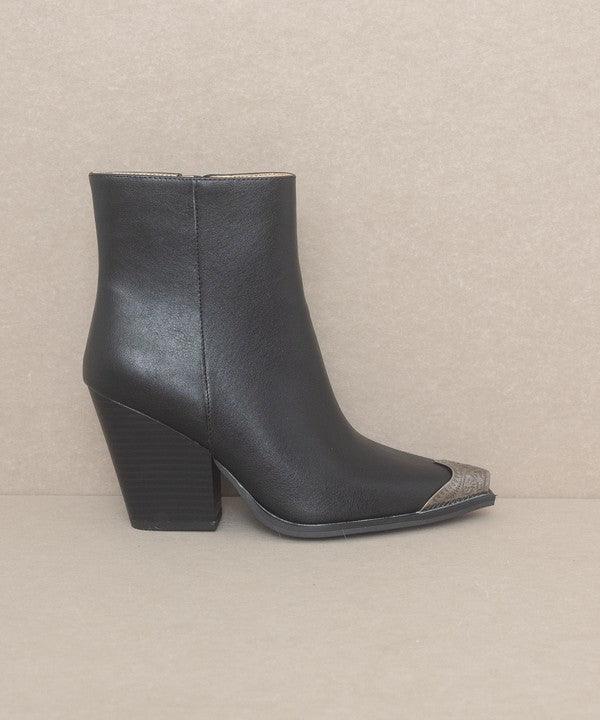 OASIS SOCIETY Zion - Bootie with Etched Metal Toe - Happily Ever Atchison Shop Co.