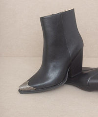 OASIS SOCIETY Zion - Bootie with Etched Metal Toe - Happily Ever Atchison Shop Co.