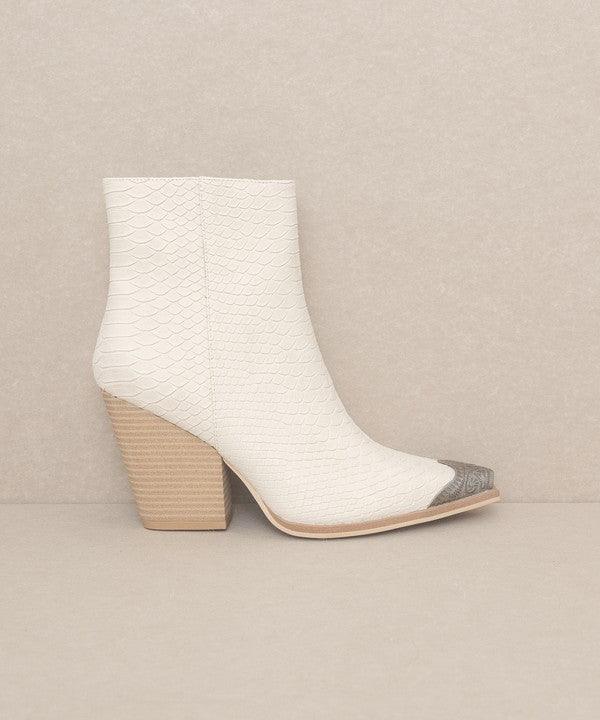 OASIS SOCIETY Zion - Bootie with Etched Metal Toe - Happily Ever Atchison Shop Co.