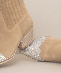 OASIS SOCIETY Zuri - Rhinestone Toed Booties - Happily Ever Atchison Shop Co.