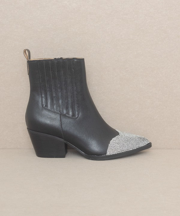 OASIS SOCIETY Zuri - Rhinestone Toed Booties - Happily Ever Atchison Shop Co.