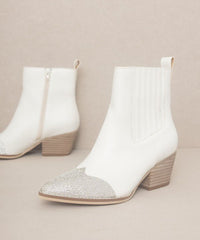 OASIS SOCIETY Zuri - Rhinestone Toed Booties - Happily Ever Atchison Shop Co.