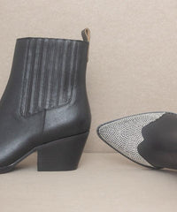 OASIS SOCIETY Zuri - Rhinestone Toed Booties - Happily Ever Atchison Shop Co.