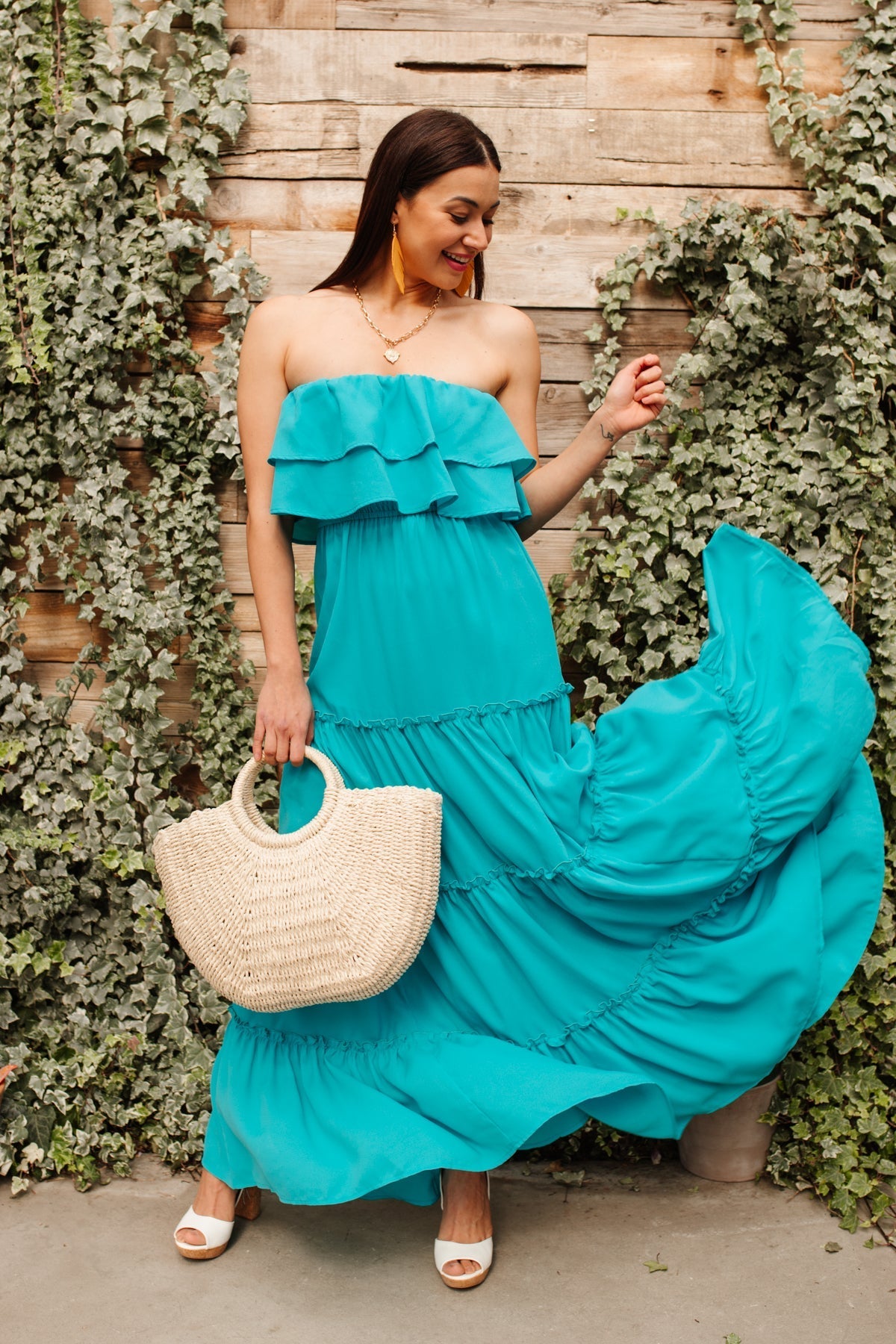 Oceans Of Bliss Dress in Blue - Happily Ever Atchison Shop Co.