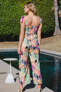 ODDI Full Size Floral Sleeveless Wide Leg Jumpsuit - Happily Ever Atchison Shop Co.