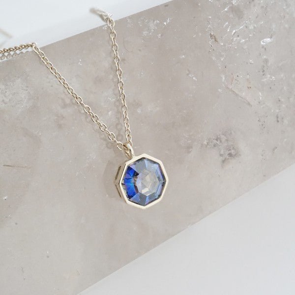 Ode to Rose Blue Crystla Necklace - Happily Ever Atchison Shop Co.