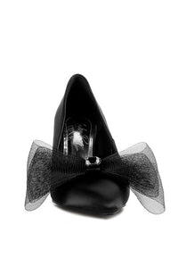 Odette Diamante Embellished Bow Stiletto Pumps - Happily Ever Atchison Shop Co.