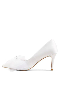 Odette Diamante Embellished Bow Stiletto Pumps - Happily Ever Atchison Shop Co.