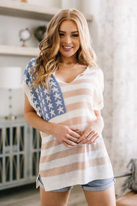 Old Glory Sleeveless Sweater - Happily Ever Atchison Shop Co.