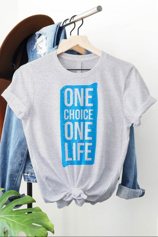 One Choice One Life Typography Graphic Tee - Happily Ever Atchison Shop Co.