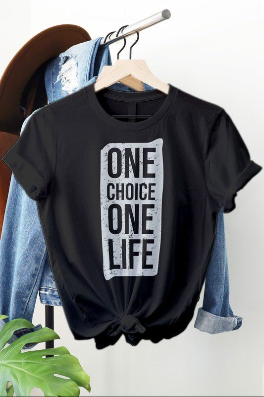 One Choice One Life Typography Graphic Tee - Happily Ever Atchison Shop Co.