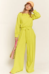 ONE SHOULDER TERRY JUMPSUIT - Happily Ever Atchison Shop Co.