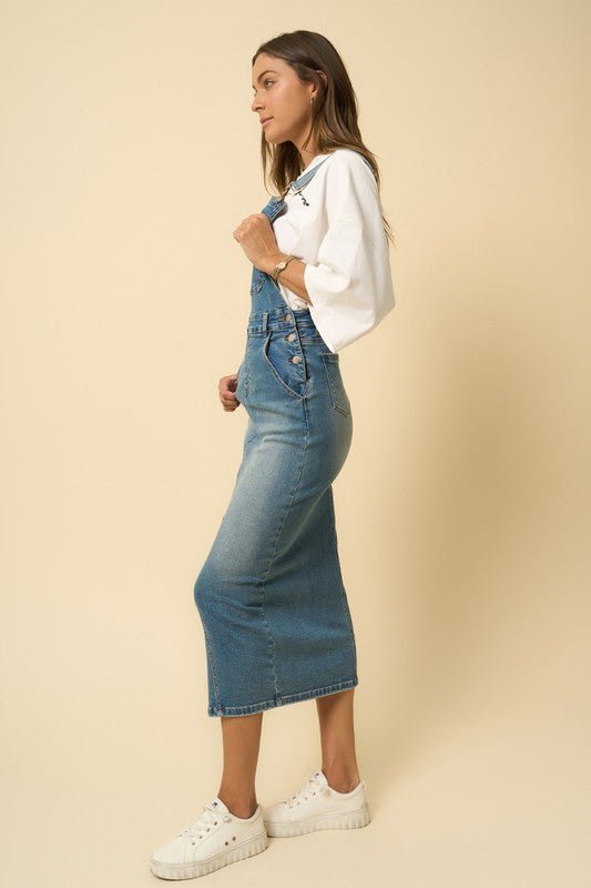 OVERALL LONG SKIRT - Happily Ever Atchison Shop Co.