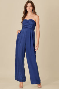 Overlapping Top Detailed Jumpsuit - Happily Ever Atchison Shop Co.