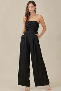 Overlapping Top Detailed Jumpsuit - Happily Ever Atchison Shop Co.