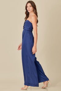 Overlapping Top Detailed Jumpsuit - Happily Ever Atchison Shop Co.