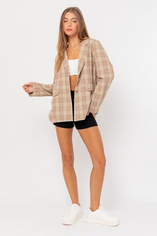 Oversized Plaid Jacket - Happily Ever Atchison Shop Co.