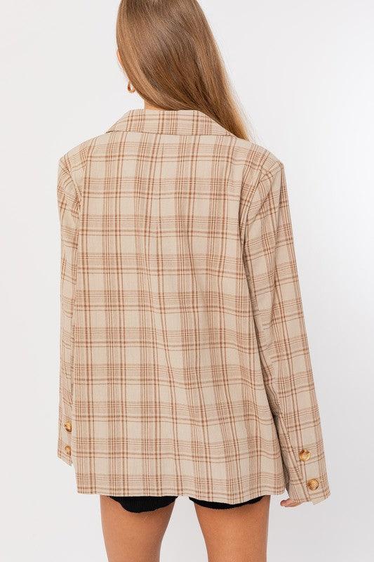 Oversized Plaid Jacket - Happily Ever Atchison Shop Co.