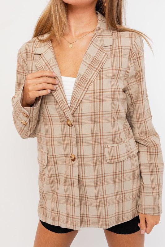 Oversized Plaid Jacket - Happily Ever Atchison Shop Co.