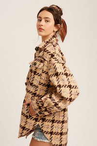 Oversized Plaid Soft Sherling Shacket - Happily Ever Atchison Shop Co.