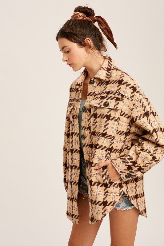 Oversized Plaid Soft Sherling Shacket - Happily Ever Atchison Shop Co.