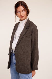 Oversized Solid Blazer - Happily Ever Atchison Shop Co.